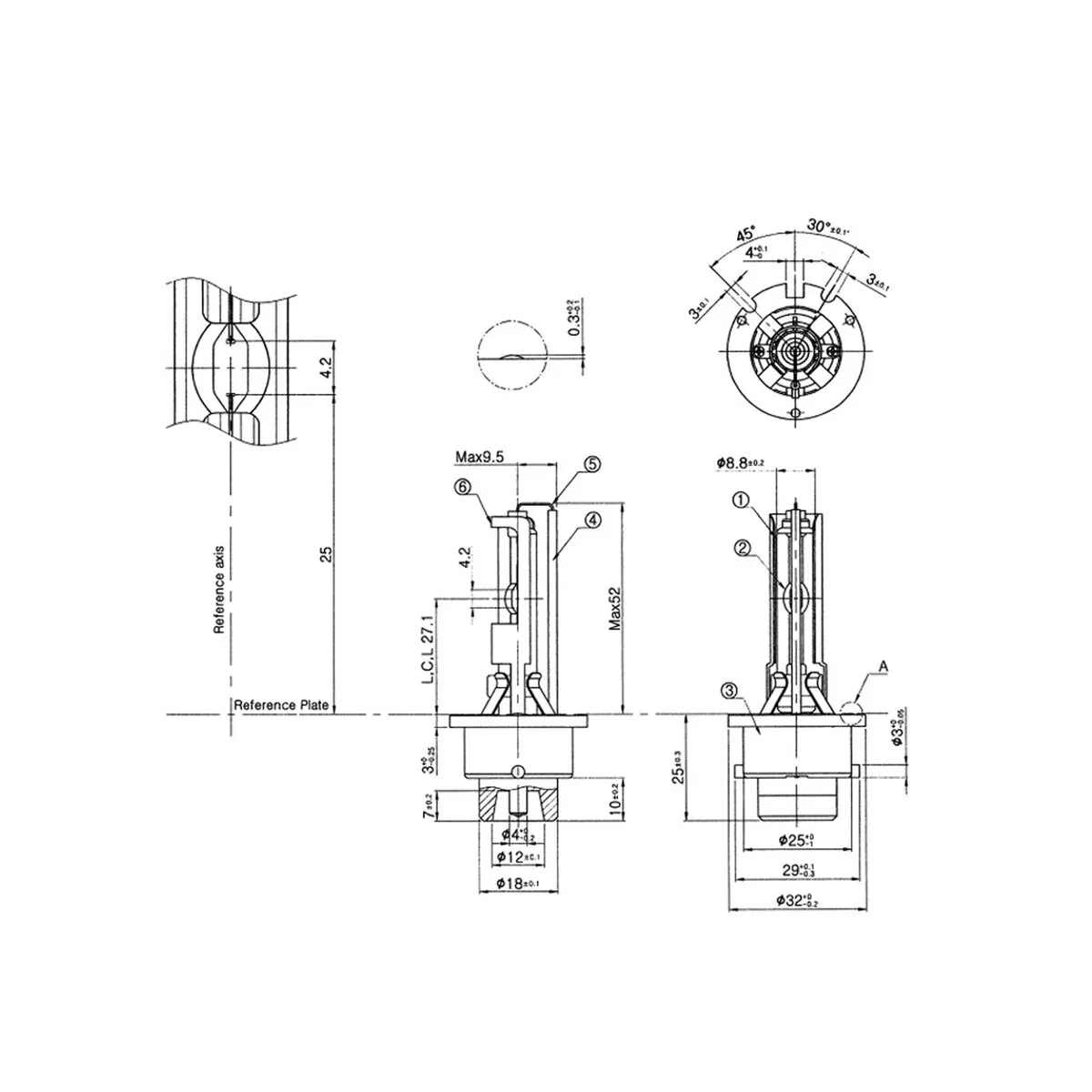 H.I.Dバルブ D2C DC12/24V 色温度 4300K 1ヶ入り
