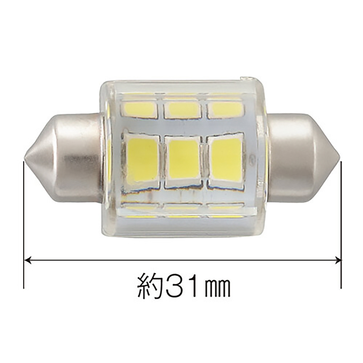 公式】パーマンショップ-ルームランプ 9LED DC12～DC24V クリアレンズ