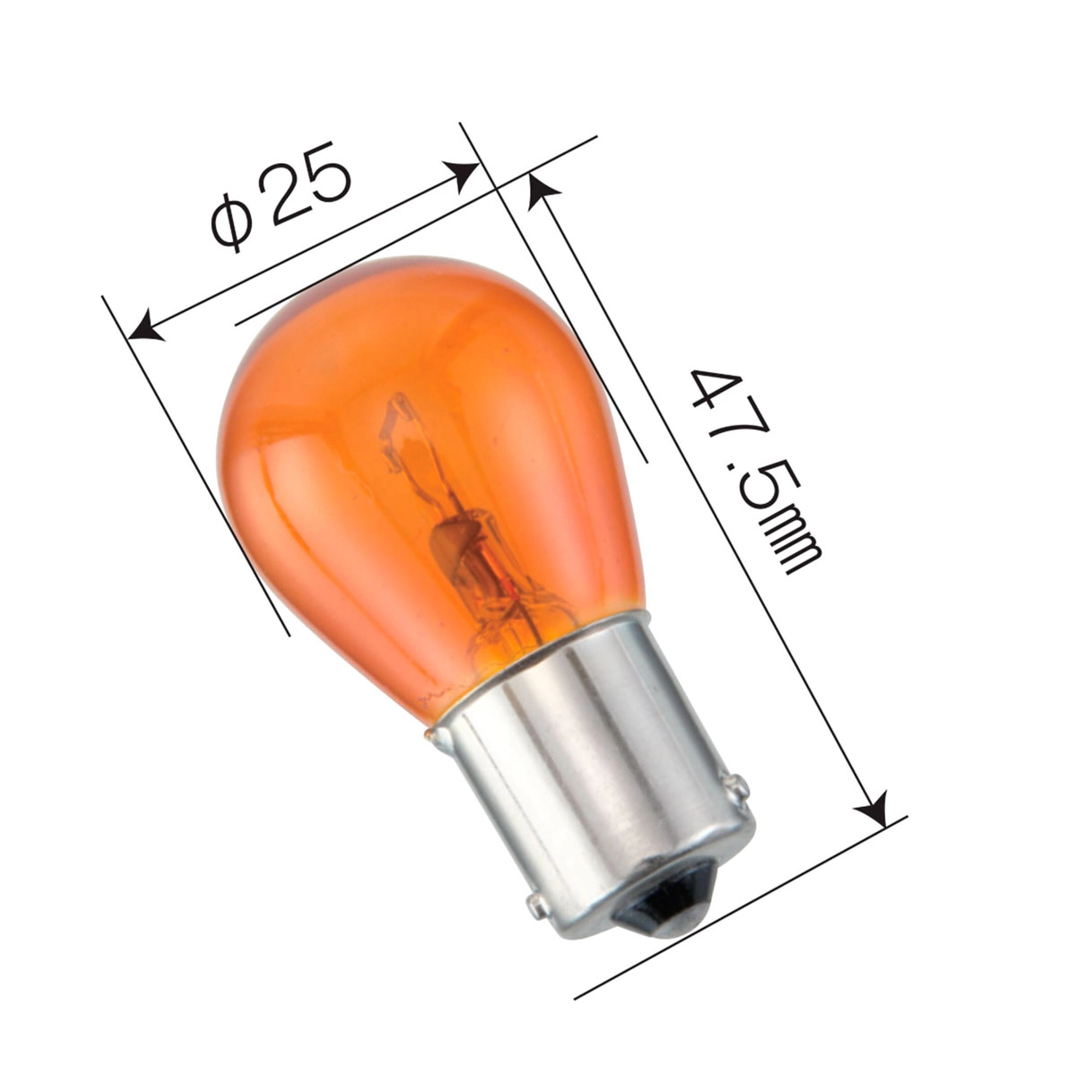 シングル球 DC24V 21W オレンジ トラック用 10ヶ入り