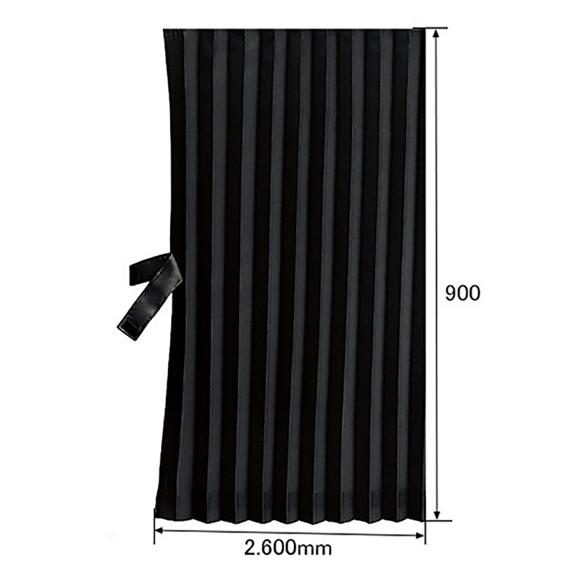 仮眠カーテン アコーディオン 2枚組 巾2600×高さ900mm