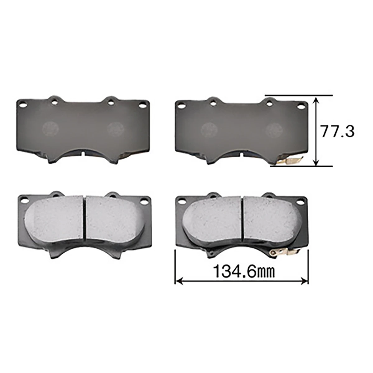 ブレーキパッド 乗用車用 フロント トヨタ 三菱 4枚組