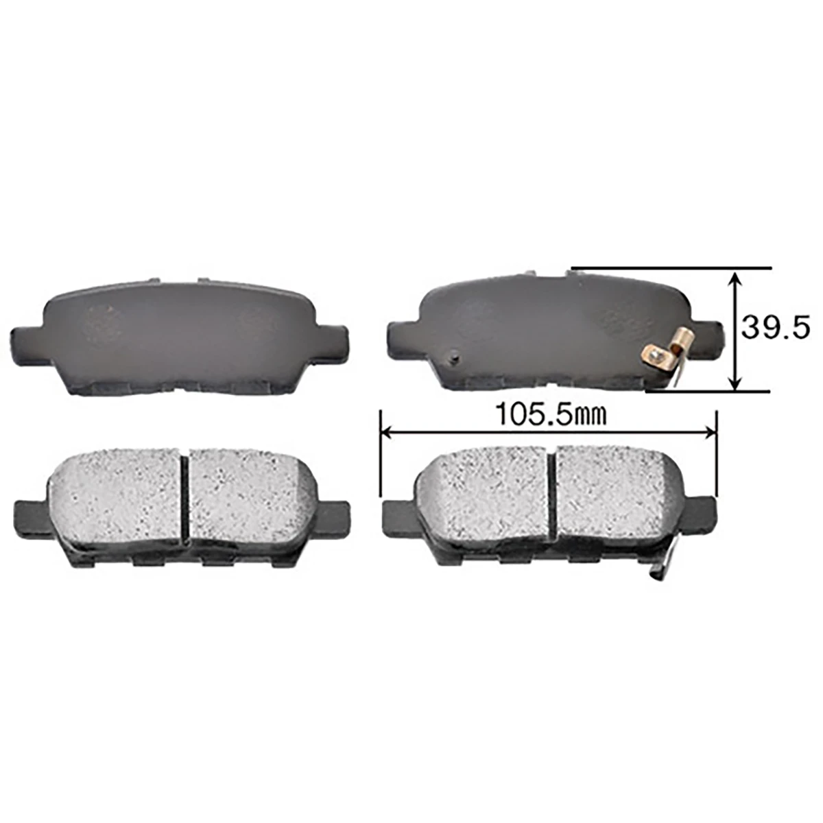 ブレーキパッド 乗用車用 リア 日産 スズキ 三菱 4枚組