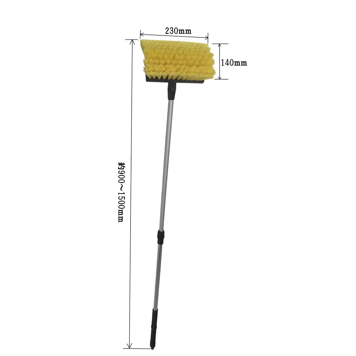 伸縮柄 洗車柄付ブラシ 通水タイプ