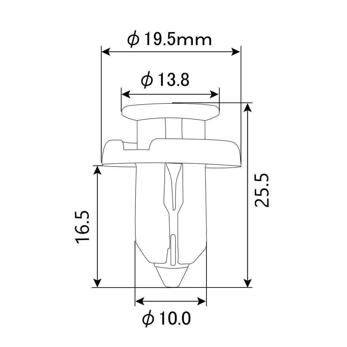 プラスチッククリップ スバル系 ホンダ系 100ヶ入