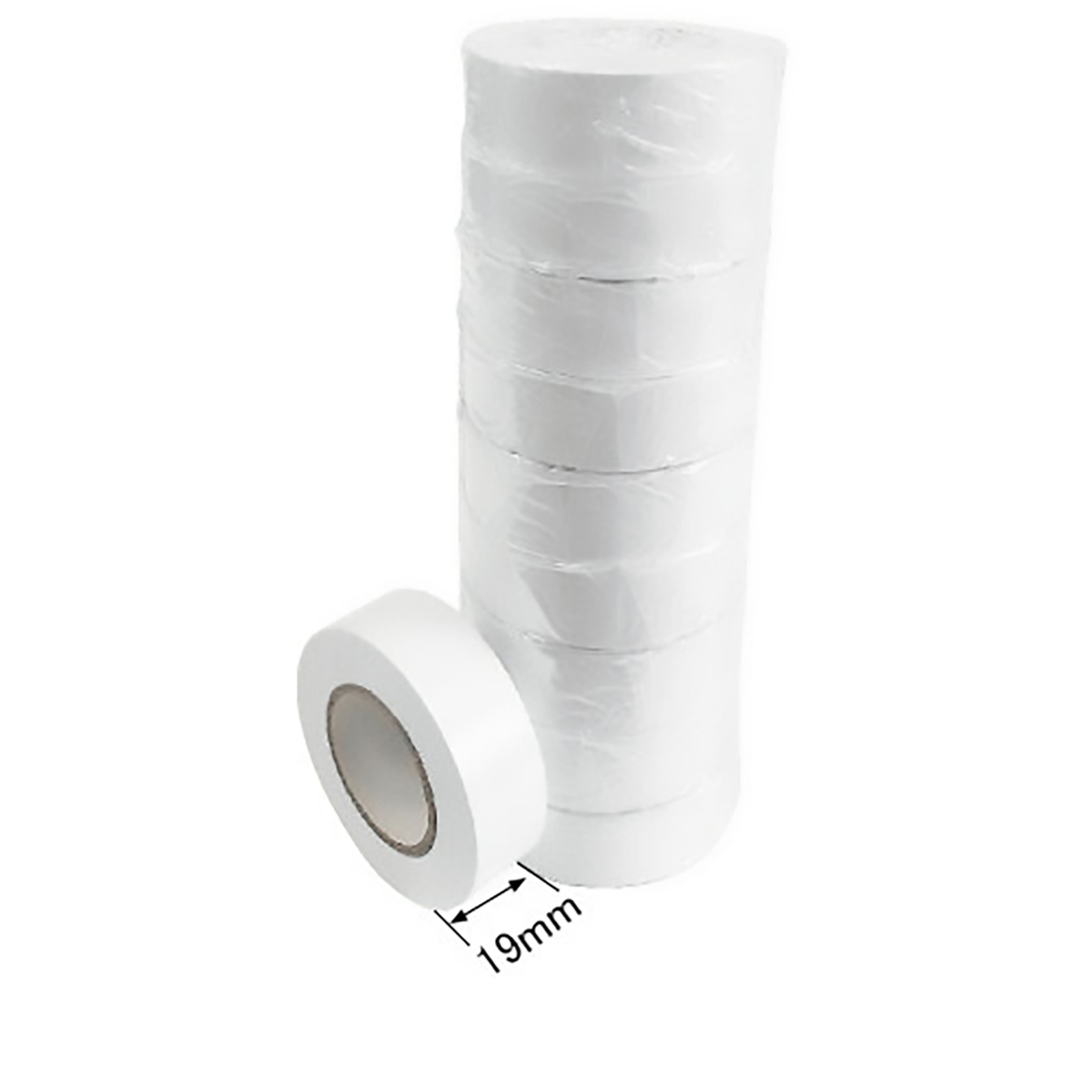 ビニールテープ JIS-C2336適合品 白色 10巻セット
