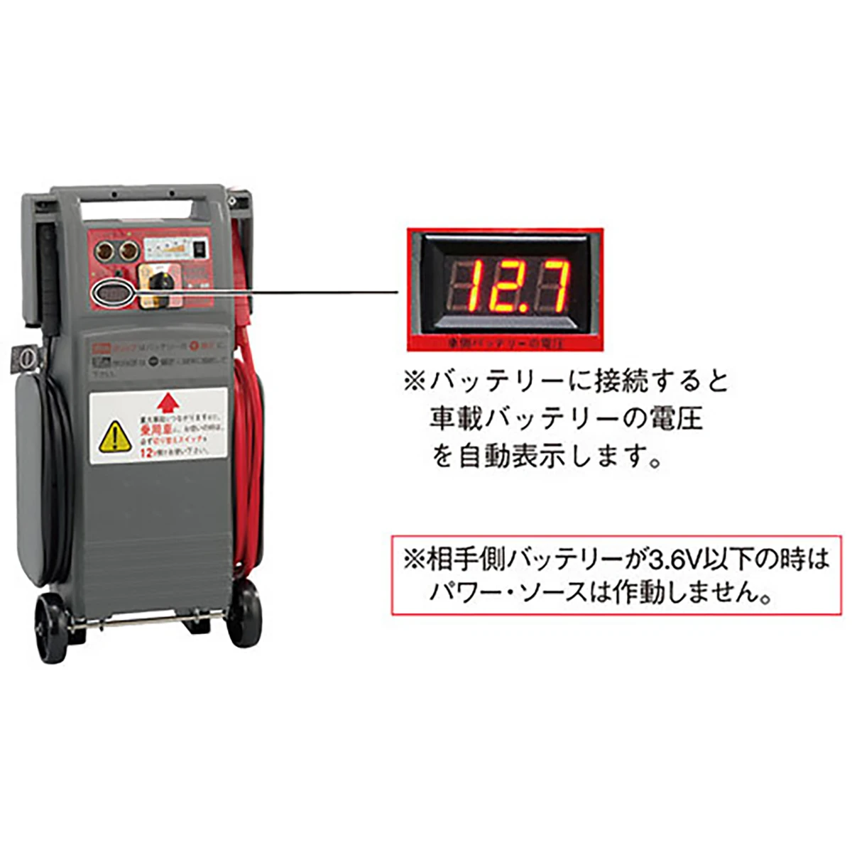 パワーソース DC12V/24V 35Ah×2タイプ 逆接保護防止器付き 電圧テスター付 非防水