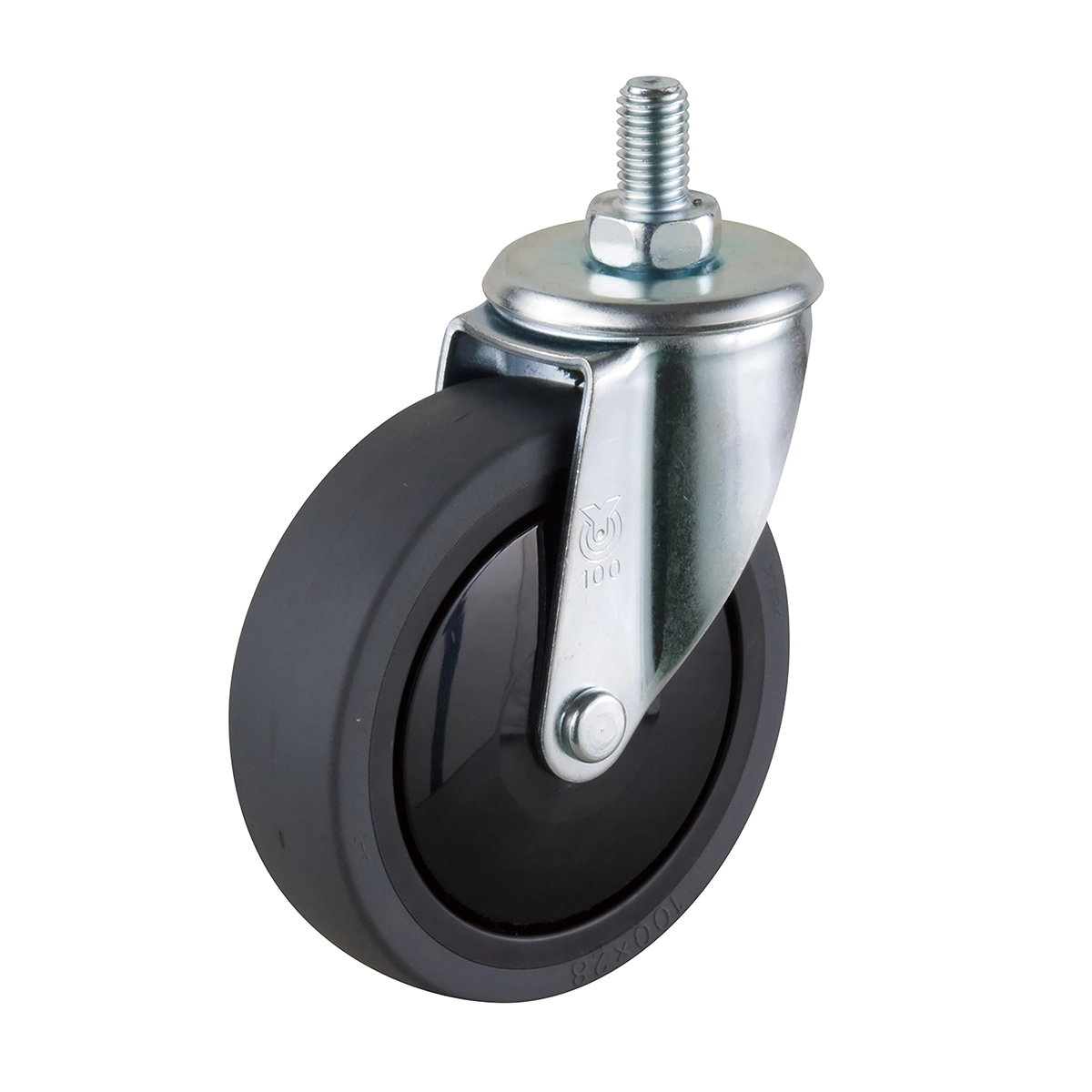 ツールワゴン 取っ手付き 中量3段 エラストマー車