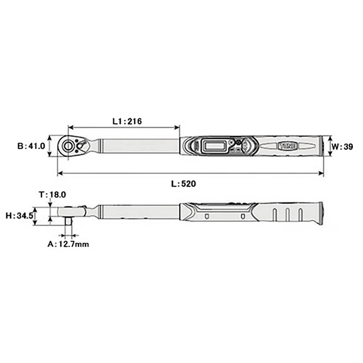 ラチェット デジトルク 左右両方向測定対応 差込角12.7mm