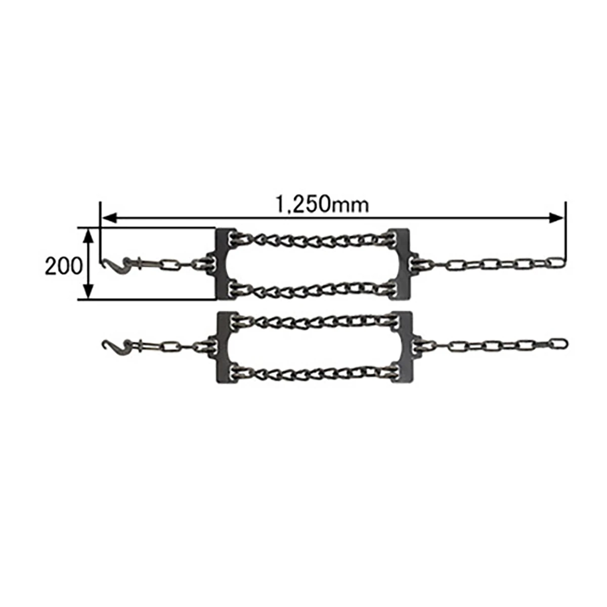 ワンタッチタイヤチェーン(スチールホイル用) 2本組