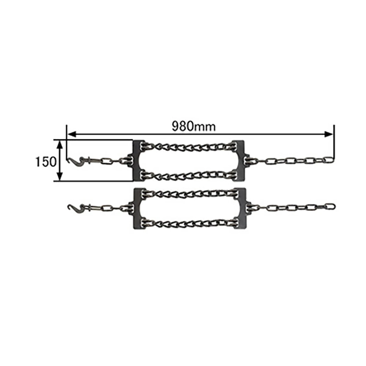 ワンタッチタイヤチェーン スチールホイル用 2本組