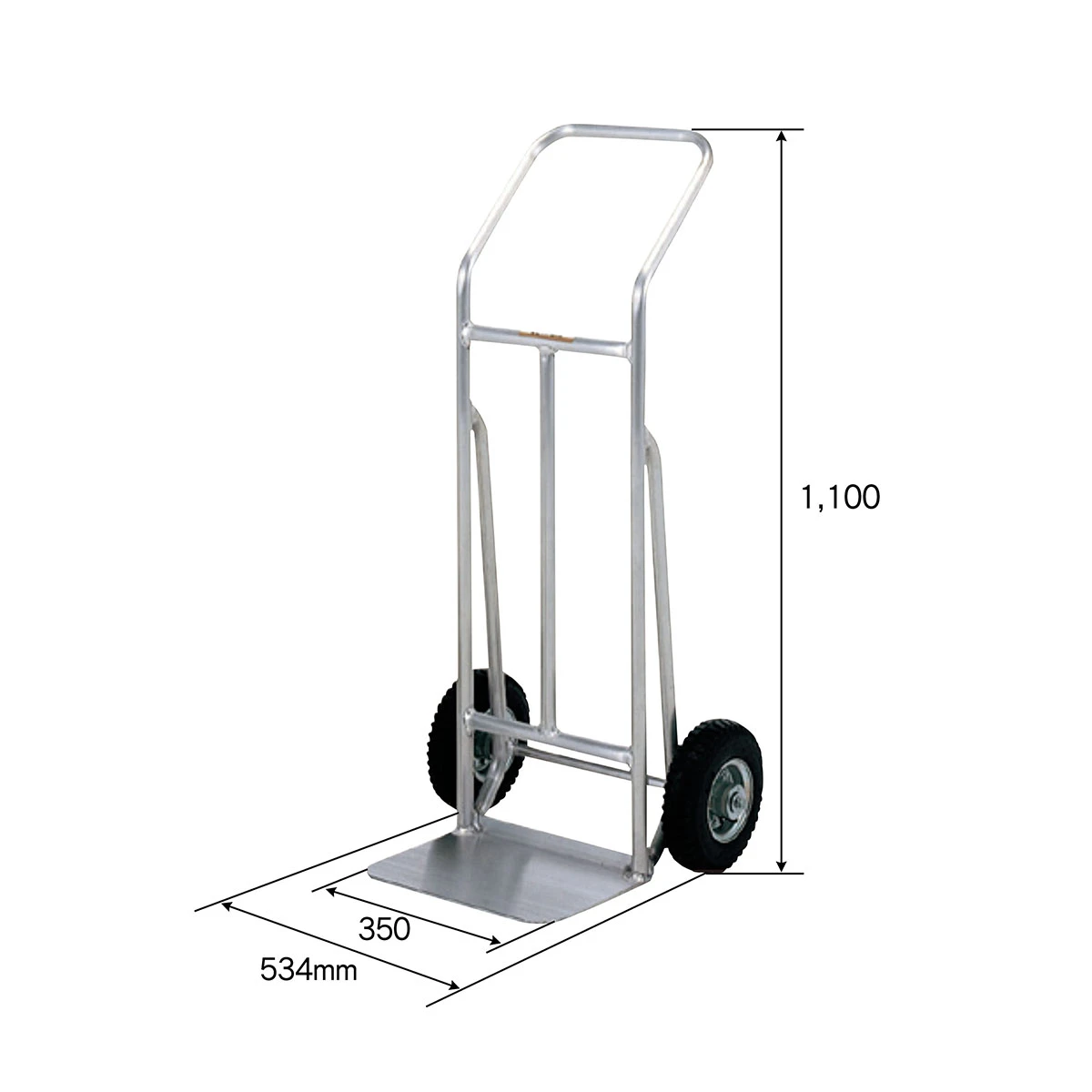 二輪台車 アルミ製 巾534mm