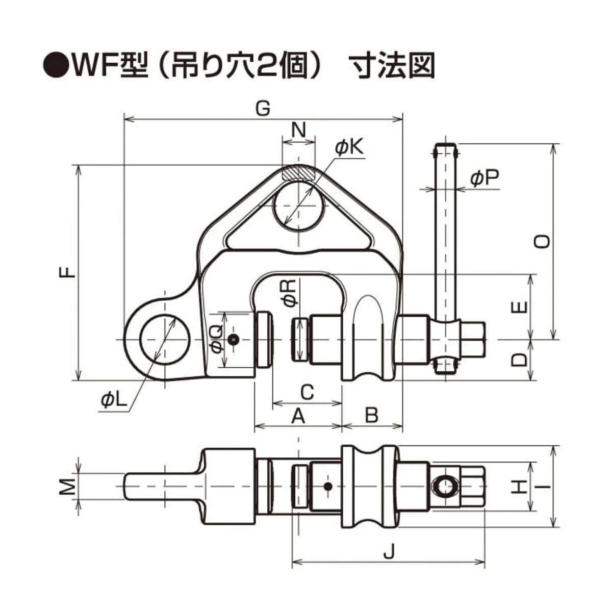 ねじクランプ ダブルカムロック式 WH型