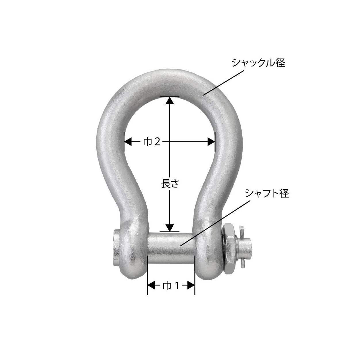 シャックル スチール 表面メッキ処理