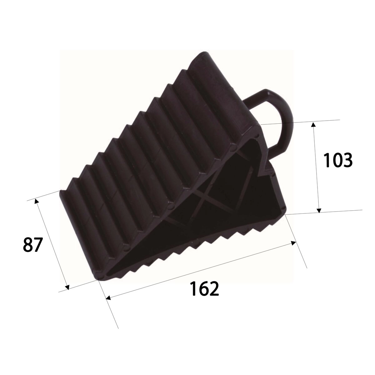 樹脂タイヤストッパー 黒色 2個入り