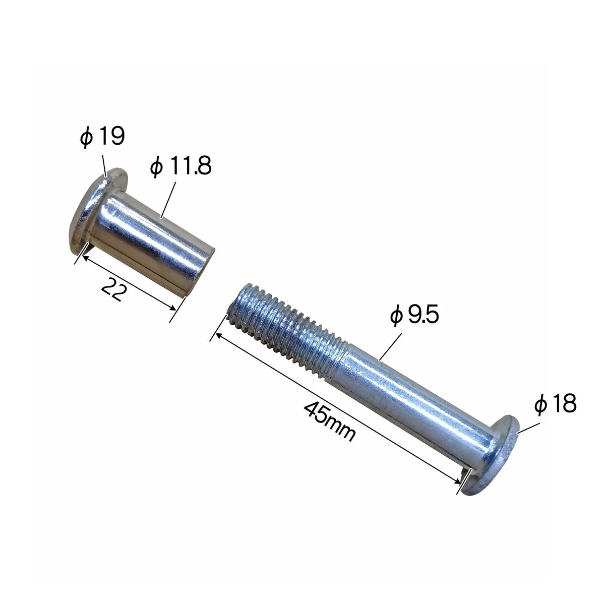 公式】パーマンショップ-アタッチボルトナット スチール用 交換用部品: 運搬固定具・荷締関連｜トラック用品、大型車・物流用品通販サイト