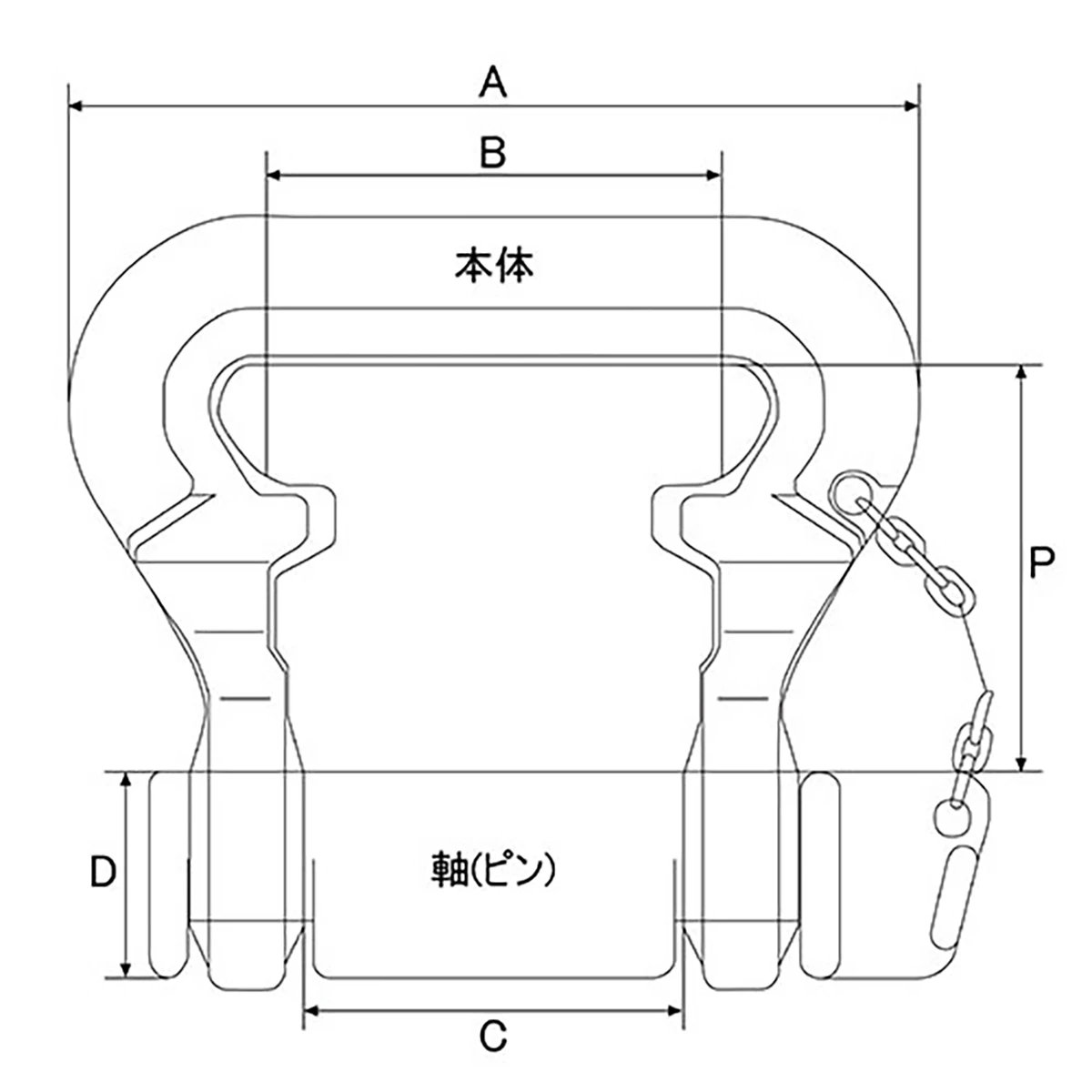 ベルトスリングフック 50mm巾用 1ヶ売り