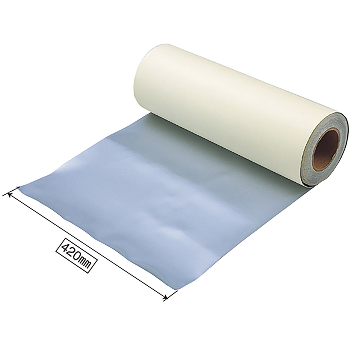 修理テープ ホロ用 裏面のり付 シルバー 巾420mm×6.8m巻き 巾広タイプ
