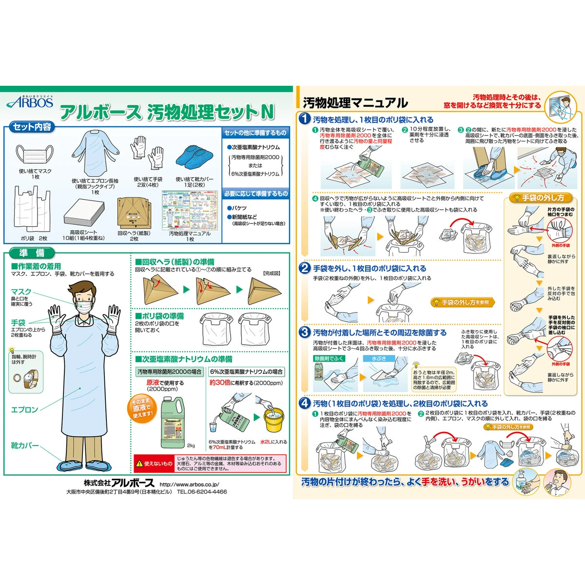 すぐ使える汚物処理キット