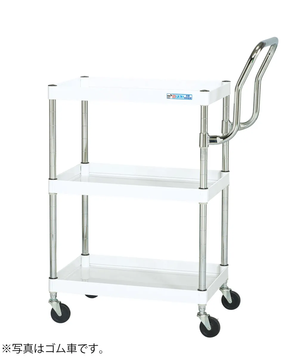 ツールワゴン 取っ手付き 軽量 ナイロンウレタン車