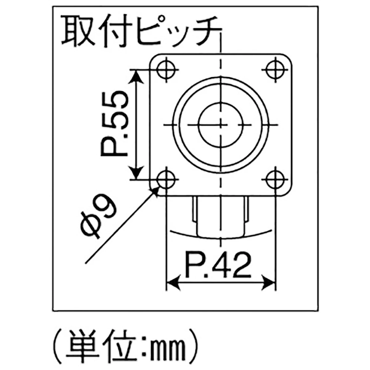 キャスター 台車用 微音タイプ ベアリング入 φ75mm 耐荷重60kg 自在輪