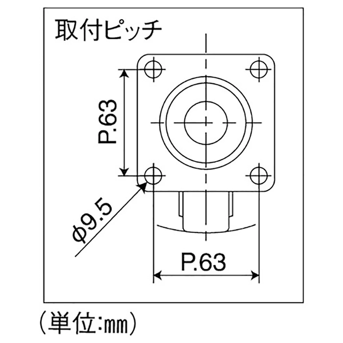 ウレタン キャスター 台車用 ベアリング入 φ75mm 耐荷重120kg 自在輪