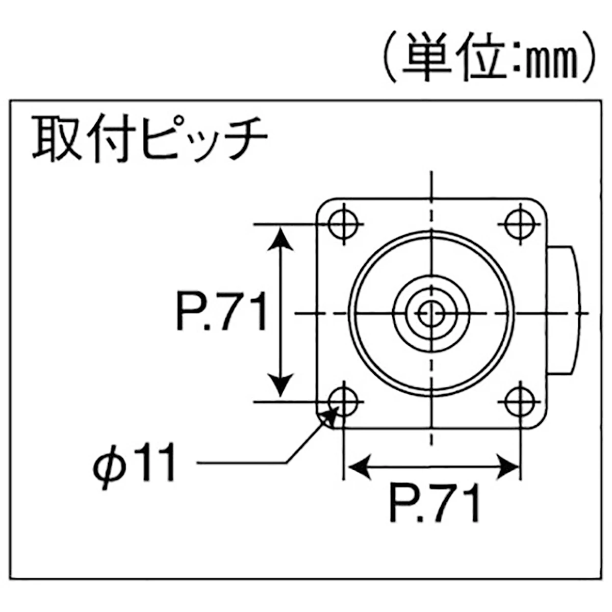 キャスター 低床重荷重用 強化ナイロン φ65mm 耐荷重 300kg ベアリング入