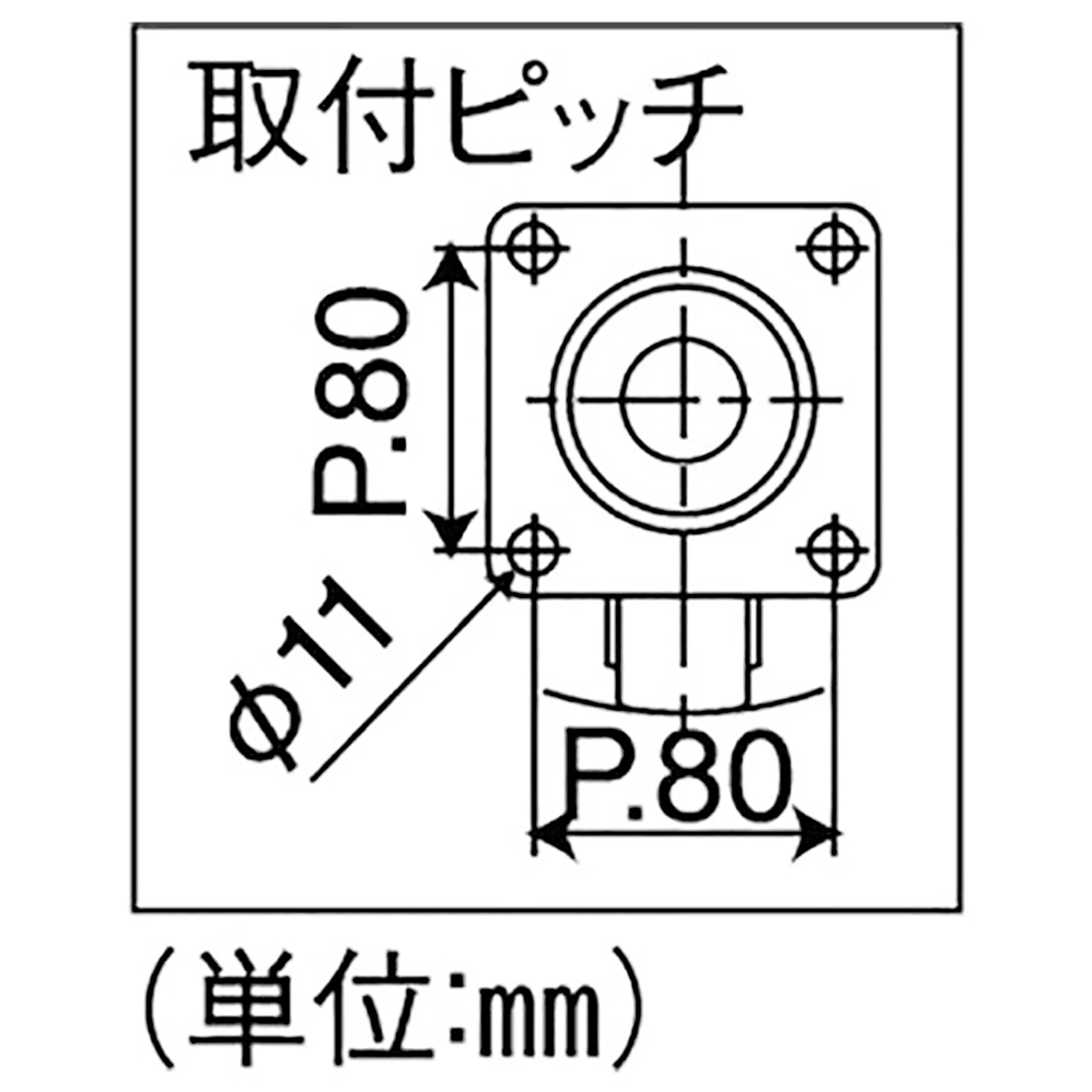 キャスター 低床超重荷重用 強化ナイロン ベアリング入 φ65mm 耐荷重600kg 自在輪