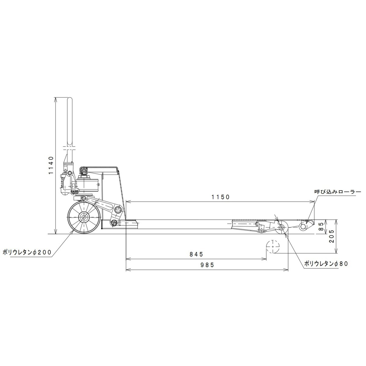 公式】パーマンショップ-ハンドパレットトラック 2t 1150×540: 物流