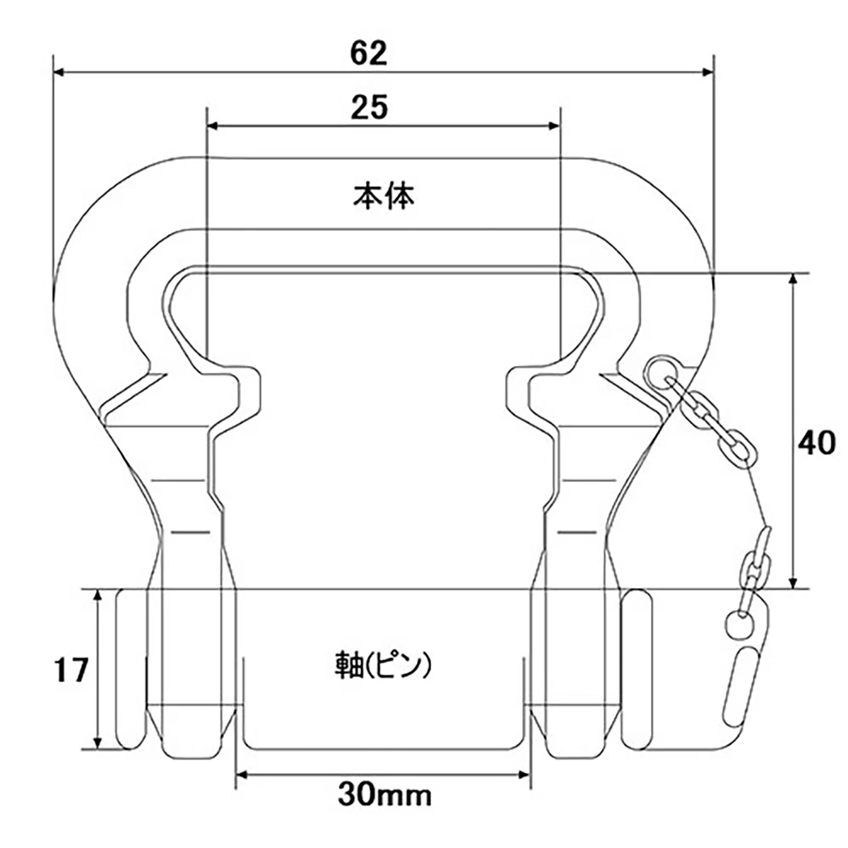 ベルトスリングフック 25mm巾用 1ヶ売り