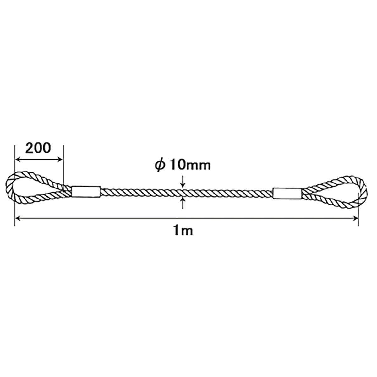 ワイヤー メッキ ビニールコートタイプ φ10mm×1m 1本入