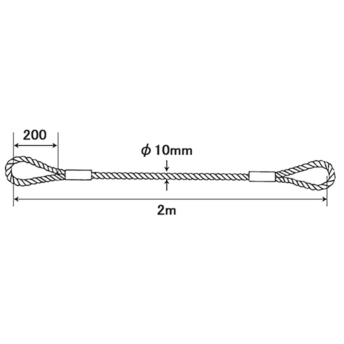 ワイヤー メッキ ビニールコートタイプ φ10mm×2m 1本入