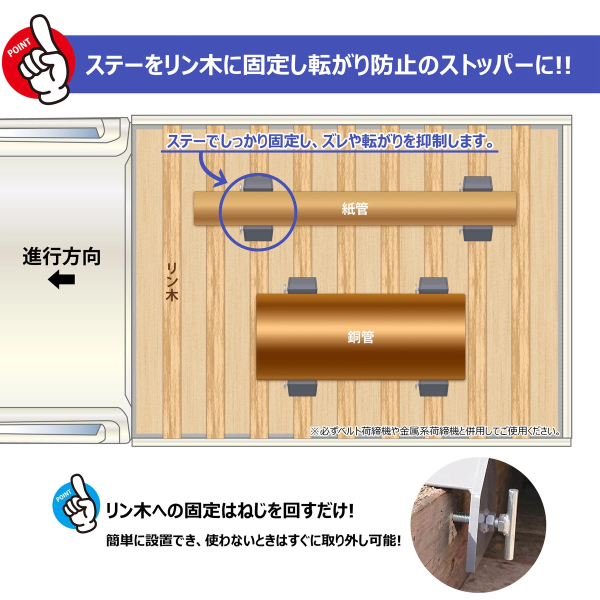 リン木用固定ステー 小
