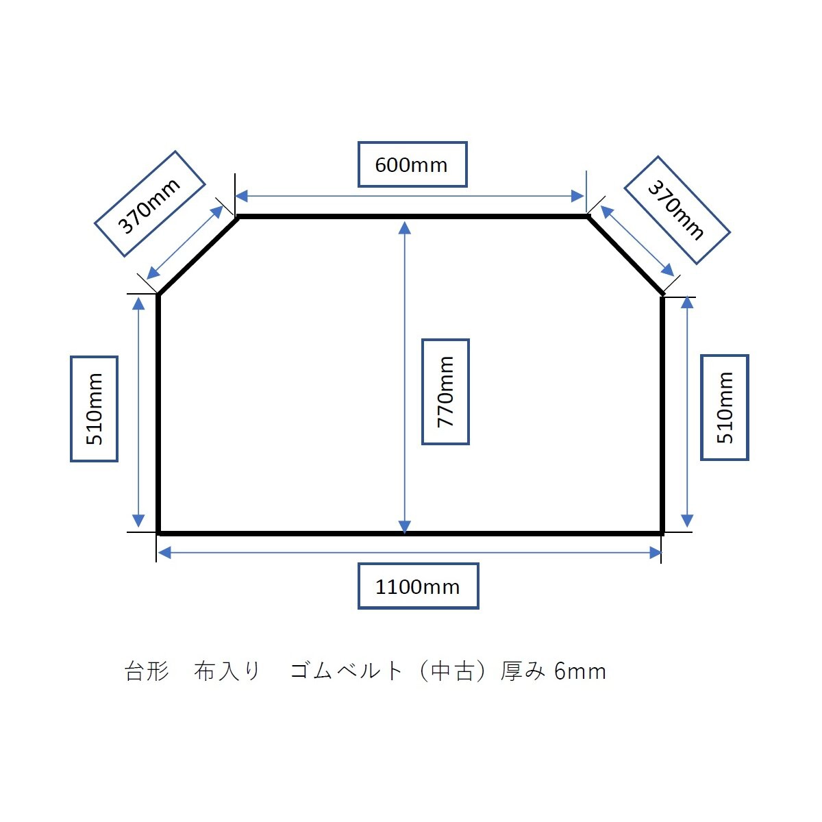 ミキサー車用シューターゴム板 布入り