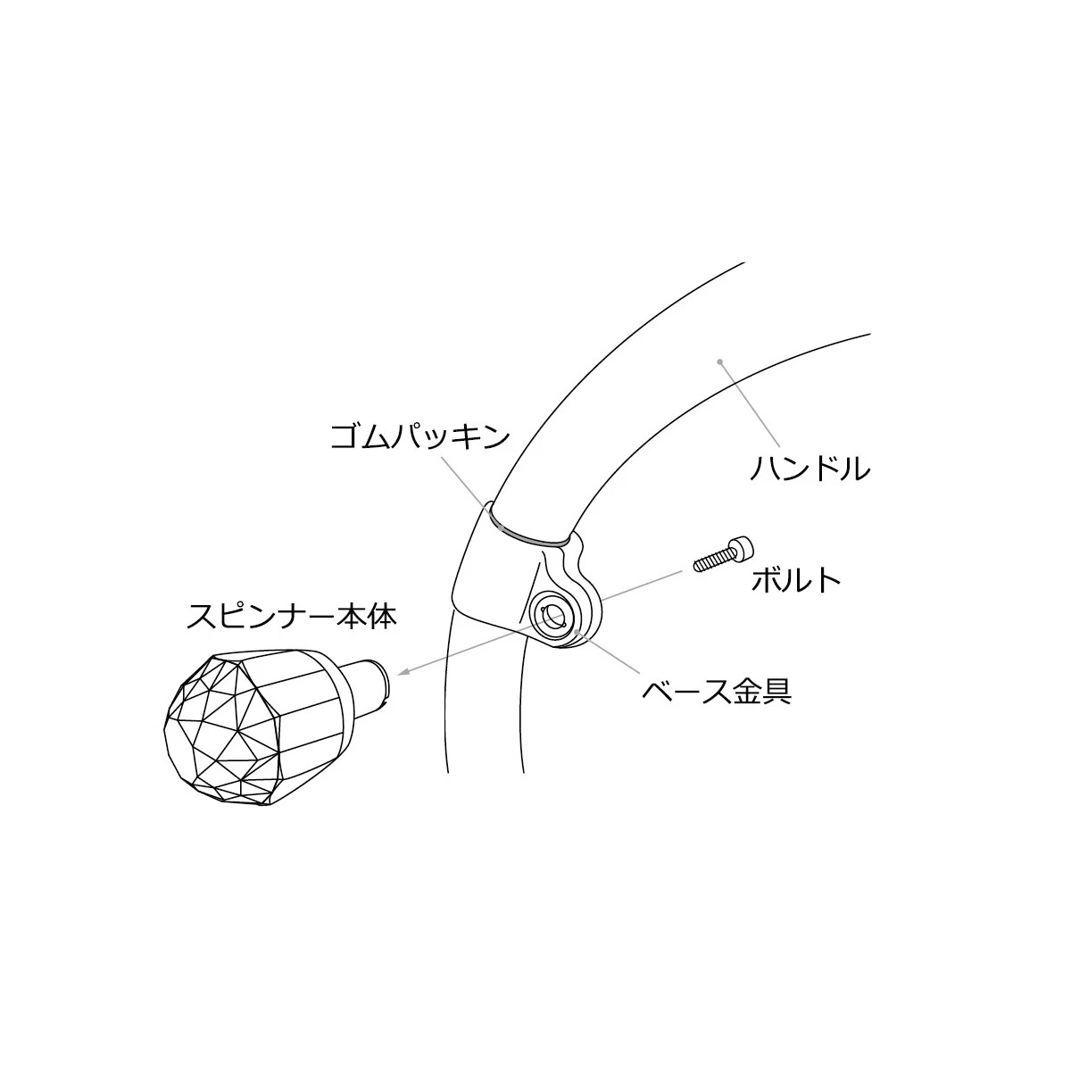 ストリームハンドルスピンナー スモークレッド