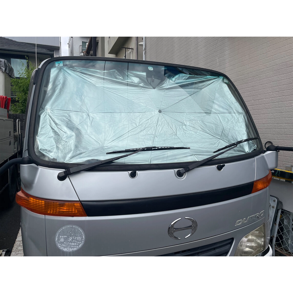 2tトラック用折りたたみ傘シェード シルバー