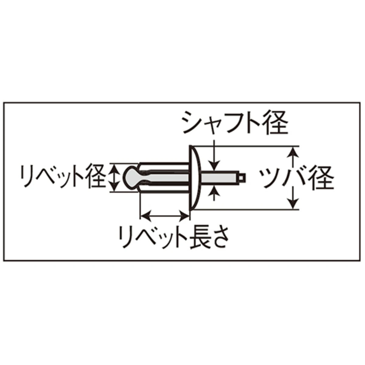 ウルトラグリップリベット 長さ10.1mm リベット径φ4.8mm 30本入