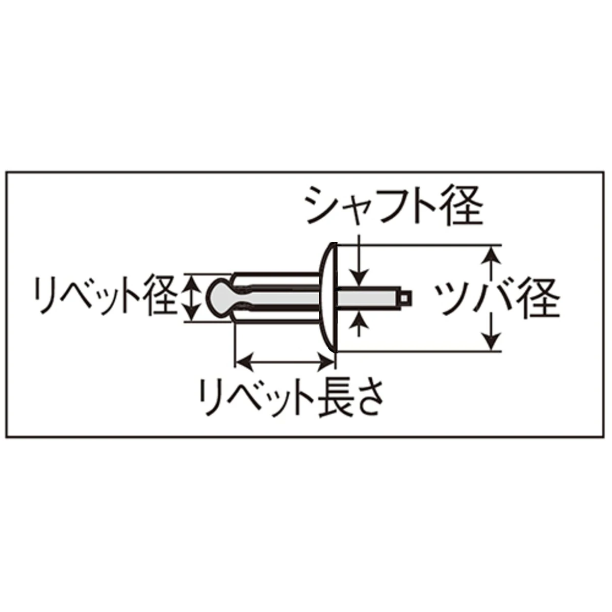 ウルトラグリップリベット 長さ20.9mm リベット径φ4.8mm 30本入