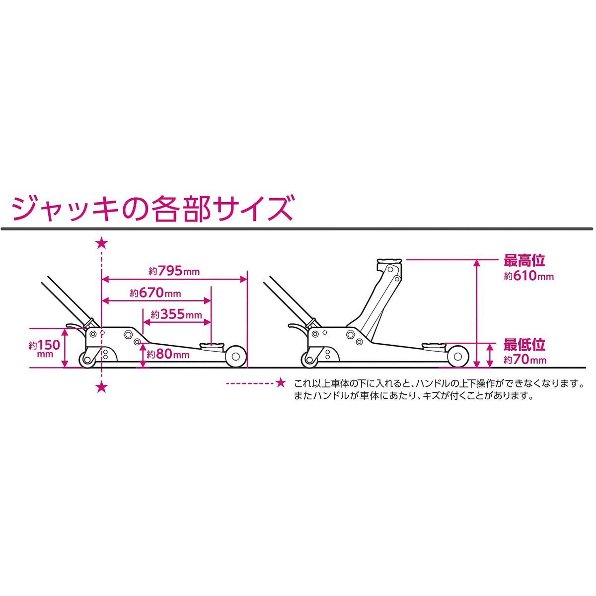 油圧式ガレージジャッキ 1.5ton