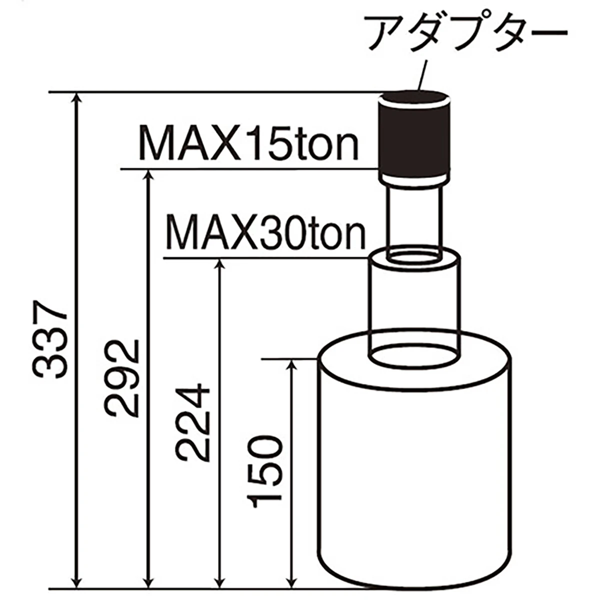 ジャッキ エア 油圧式 30ton