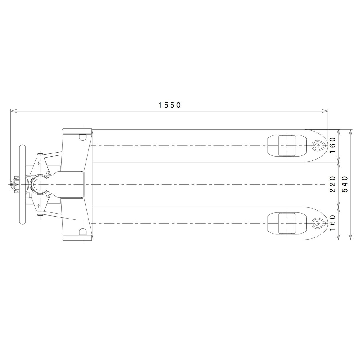 公式】パーマンショップ-ハンドパレットトラック 2t 1150×540: 物流