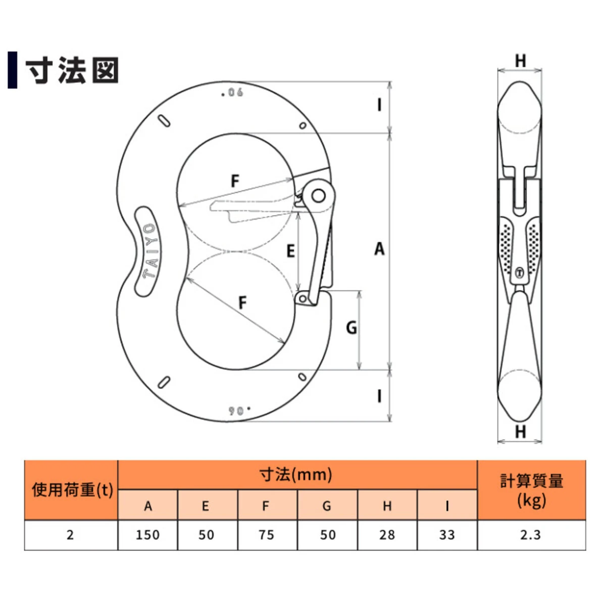 スリング脱着式リンク 2t