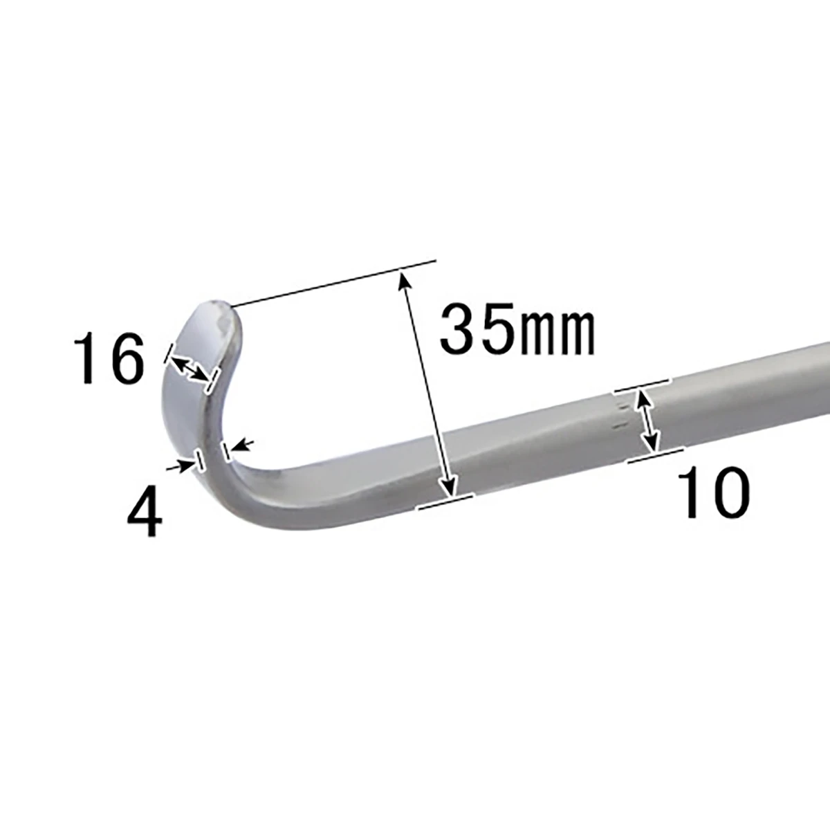 引っ張り棒 横向きフック ステンレス 平型フック