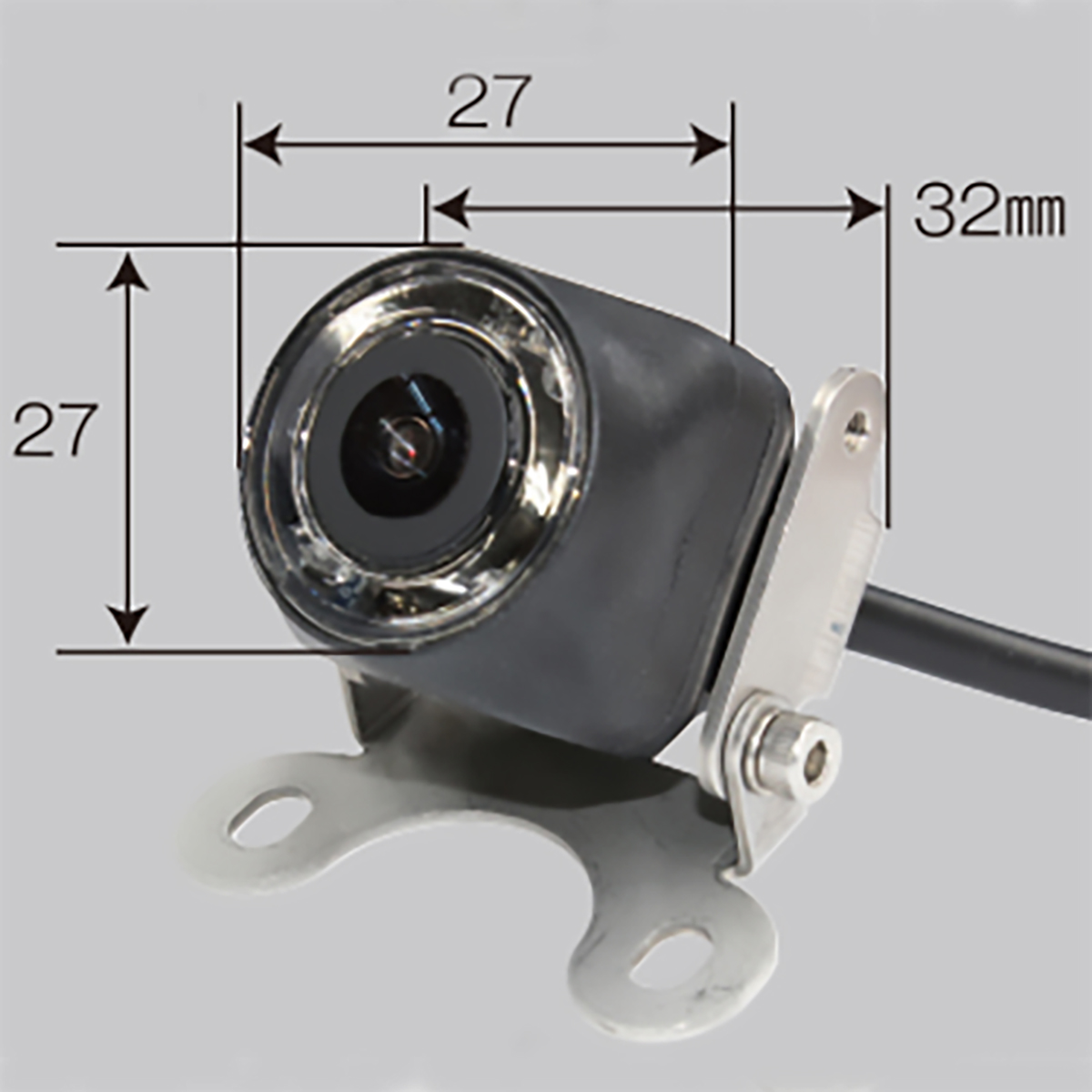 バックカメラ サイドカメラ付 カラー ルームミラーモニタータイプ DC12～24V 延長ケーブル15m付属