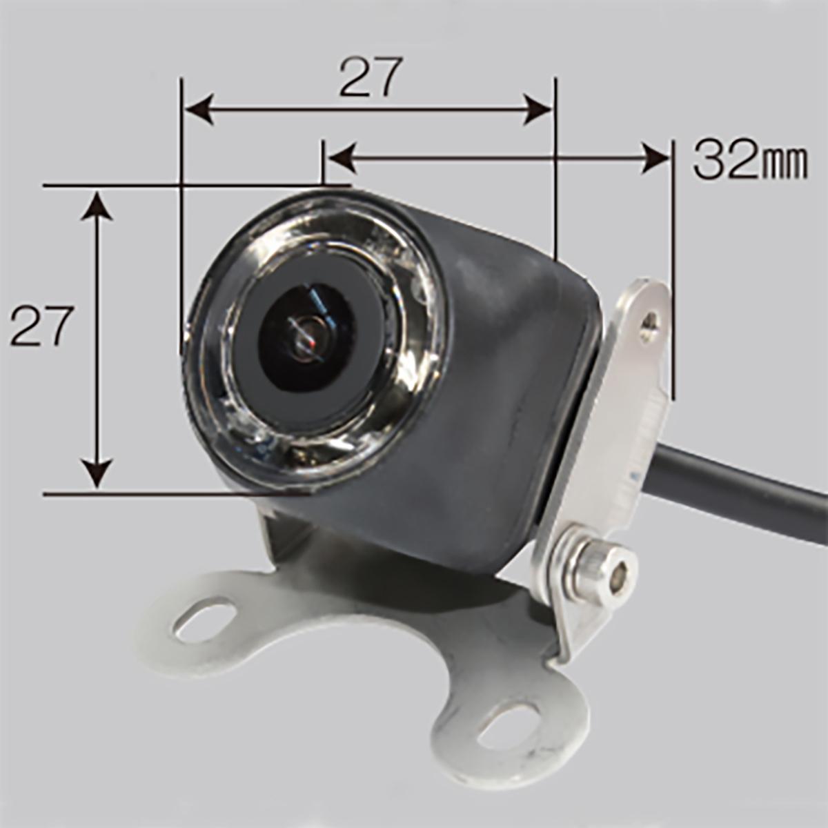 バックカメラ サイドカメラ付 カラー ルームミラーモニタータイプ DC12～24V 延長ケーブル25m付属