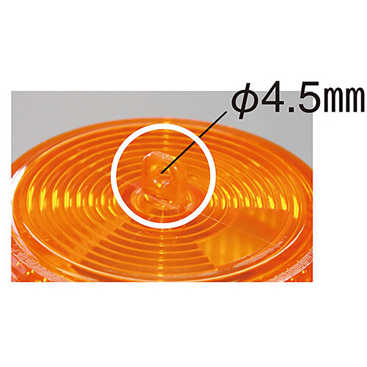 LEDフラッシュ灯 オレンジ マグネットタイプ 電池式 凖防水