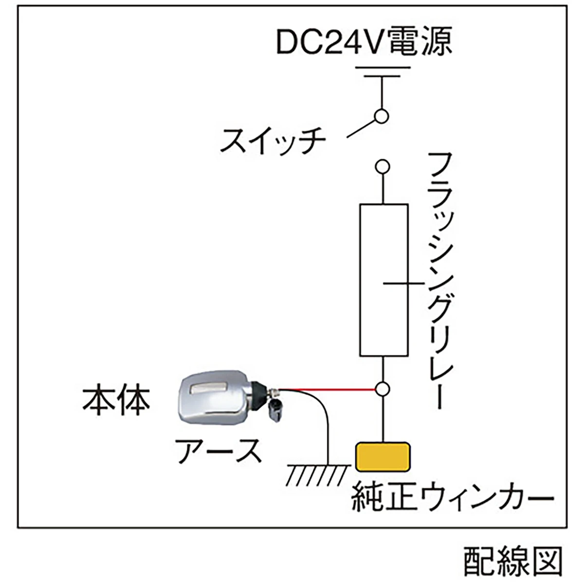 サイドウィンカーミラー DC24V LEDランプ付 防水 クロムメッキ