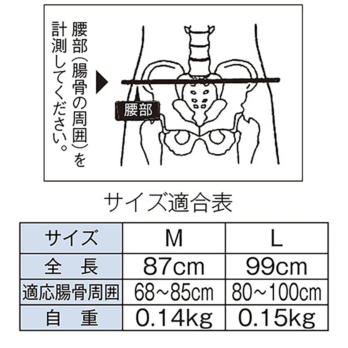 ウエストサポーター ブラック M