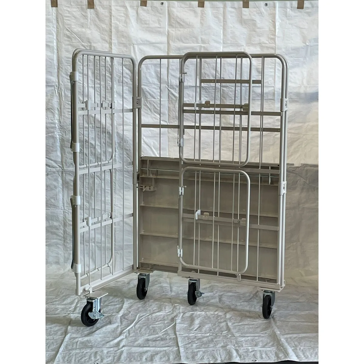 上下観音扉付コンビテナー 床板スチール製