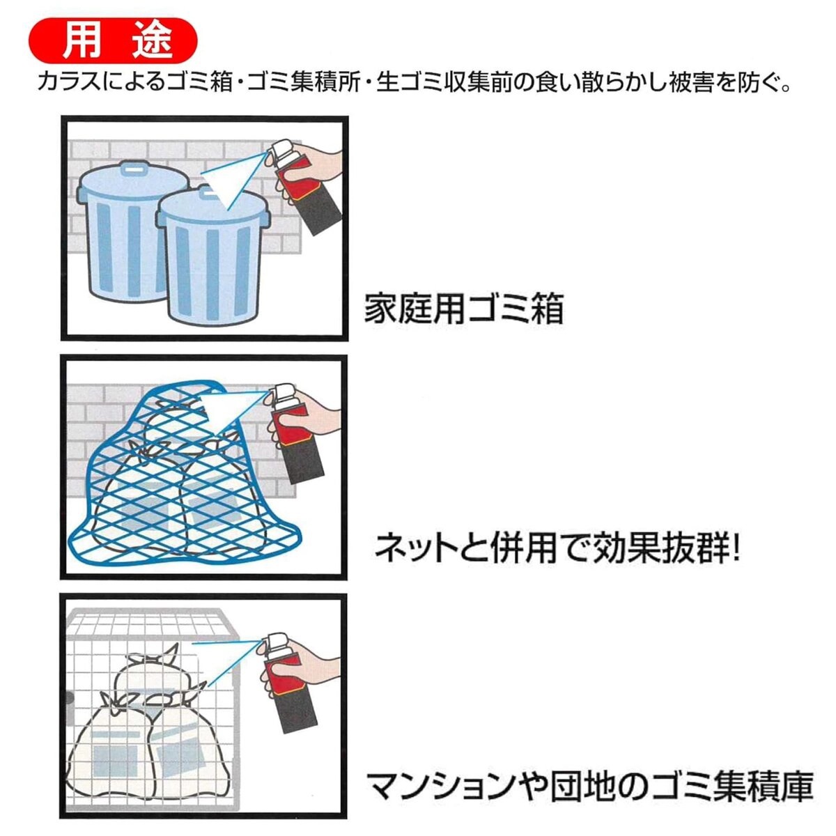 防鳥用品 カラスガード 420ml