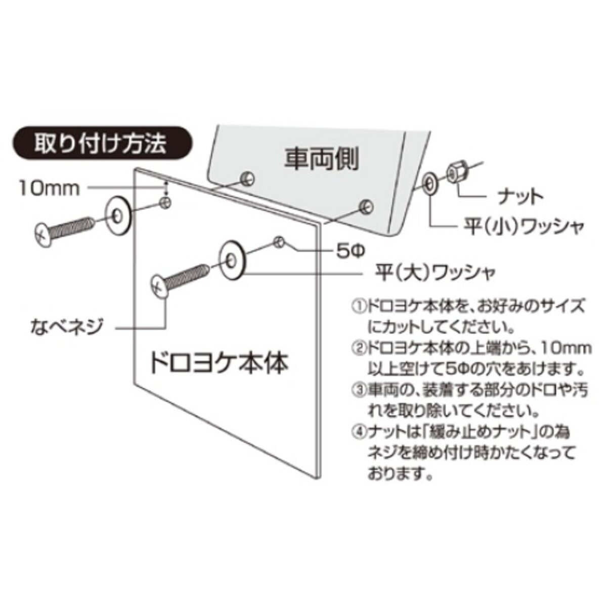 泥除けセット 軽トラック用 2枚入り